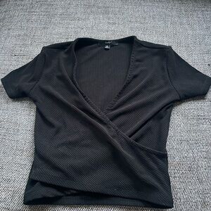 Black Wrap Top